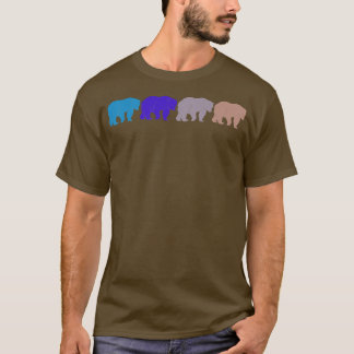 Camiseta Osos Vintage Retro Osos Silhouette Animal Lover