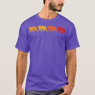 Camiseta Osos Vintage Retro Osos Silhouette Animal Lover