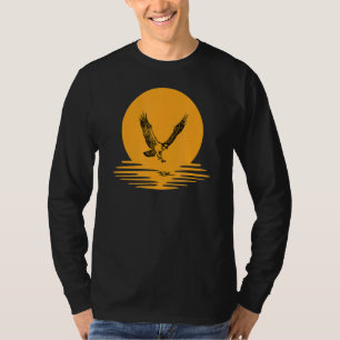 Camiseta Osprey Bird Hunt Sunset Naranja Para Hombres Bo