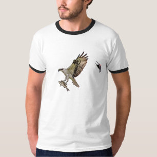 Camiseta Osprey que es perseguido por un mirlo de alas