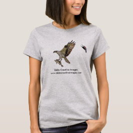 Camiseta Osprey que es perseguido por un mirlo de alas