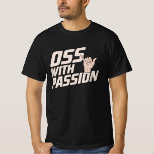 Camiseta Oss Con Pasión Artes Marciales De Jiu Jitsu