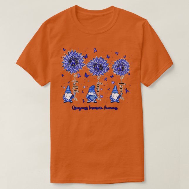 Camiseta Osteogénesis Imperfecta Conciencia gnomo esperanza (Diseño del anverso)