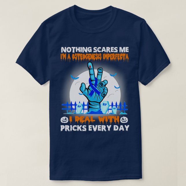 Camiseta Osteogénesis Imperfecta Conciencia Nada Asusta M (Diseño del anverso)
