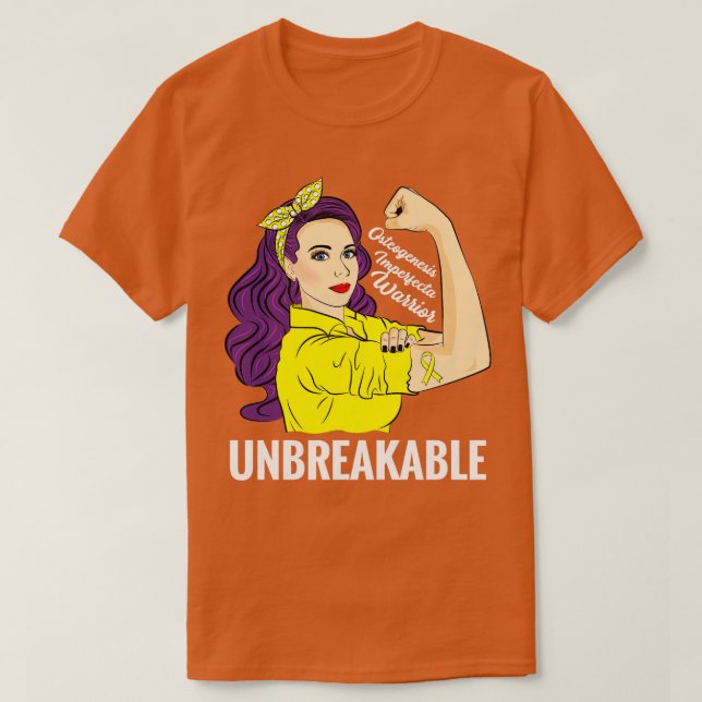 Camiseta Osteogénesis Imperfecta Conciencia OI (Diseño del anverso)