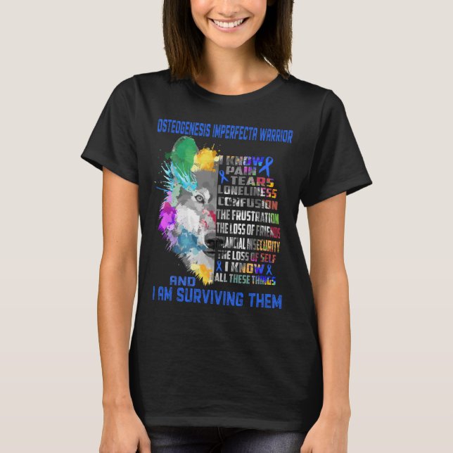 Camiseta Osteogénesis Imperfecta Soporte de Cinta de Concie (Anverso)