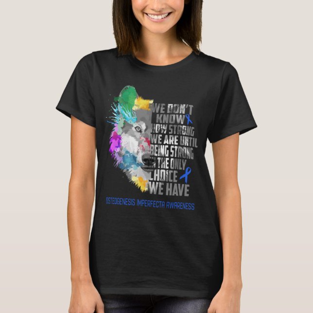Camiseta Osteogénesis Imperfecta Soporte de Cinta de Concie (Anverso)