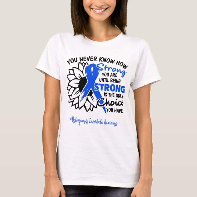 Camiseta Osteogénesis Imperfecta Soporte de Cinta de Concie (Anverso)