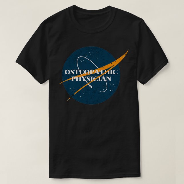 Camiseta Osteopatía Espacio de Médico Vintage 1 (Diseño del anverso)