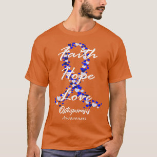 Camiseta Osteoporosis Sensibilización Fe Esperanza Amor Esp