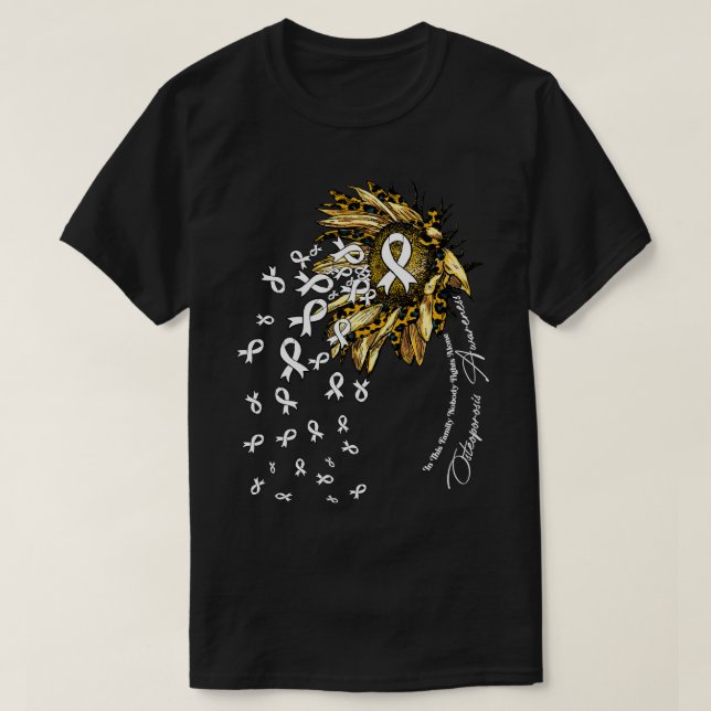 Camiseta Osteoporosis Sensibilización sobre el girasol nadi (Diseño del anverso)