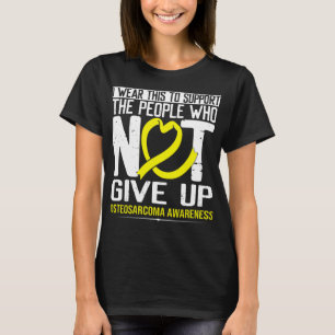 Camiseta Osteosarcoma Cinta amarilla Concienciación sobre 