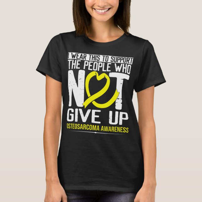 Camiseta Osteosarcoma Cinta amarilla Concienciación sobre e (Anverso)
