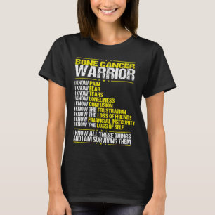 Camiseta Osteosarcoma Conciencia del cáncer Cinta amarilla