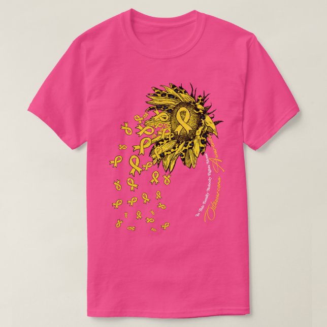 Camiseta Osteosarcoma Sensibilización sobre el girasol nadi (Diseño del anverso)
