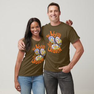 Camiseta Ostra de Verano Costero Dibujada a Mano