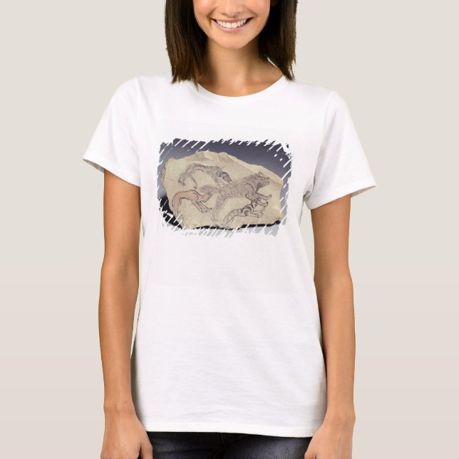 Camiseta Ostracón que representa a un perro persiguiendo a  (Anverso)