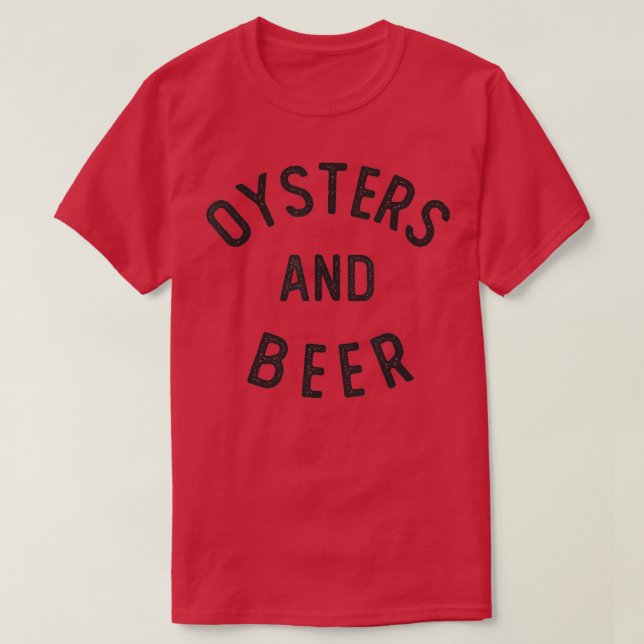 Camiseta Ostras y cerveza (Diseño del anverso)