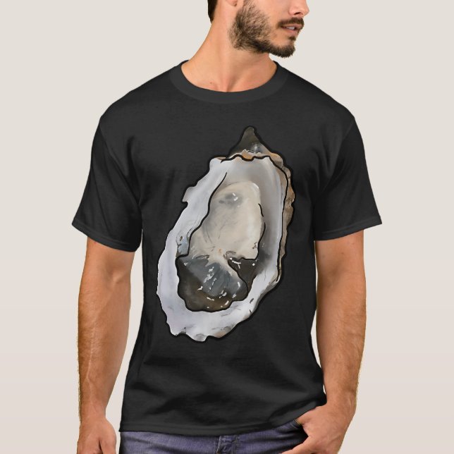 Camiseta Ostras y perlas en Crema (Anverso)