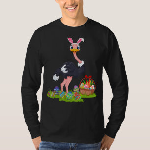 Camiseta Ostrich Ave Semana Santa Huevos Caza de Abundantes