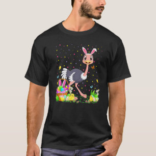 Camiseta Ostrich Bird Easter Egg Hunt Bunny Ostrich Easter 