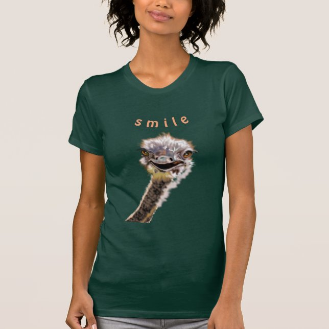 Camiseta Ostrich feliz - (Anverso)
