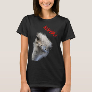 Camiseta Ostrich Funny Bird Face con Goofy Expression Alle