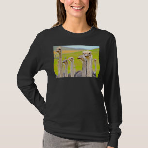 Camiseta Ostrich Herd Gran Familia de Aves