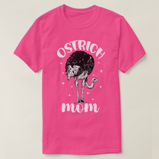 Camiseta Ostrich lover Ostrich Mom (Diseño del anverso)