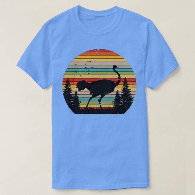 Camiseta Óstrich retro africano (Diseño del anverso)