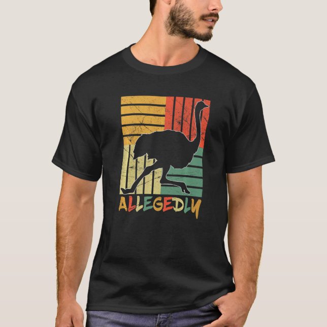 Camiseta Ostrich retro de avestruz (Anverso)