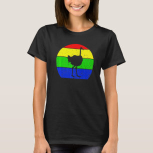 Camiseta Ostrich retro Vintage Ostrich Silhouette Bird 70