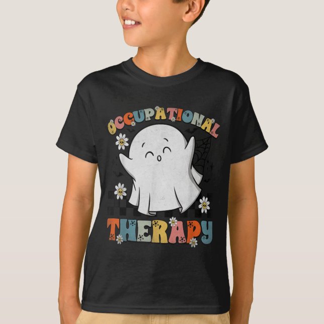 Camiseta Ot Occupational Therapy Halloween Retro Ghost Ot H (Anverso)