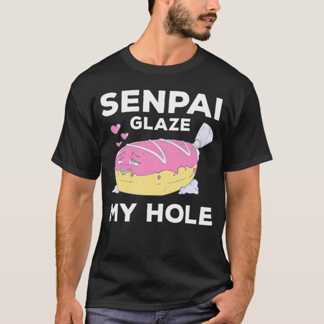 Camiseta Otaku Ahegao Donut Pun Senpai Ecchi Etchi Hentai F (Anverso)