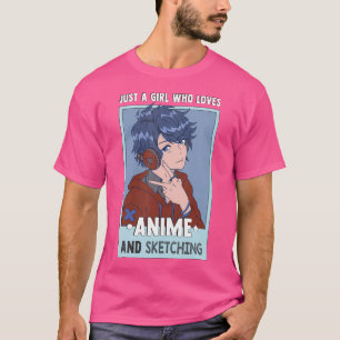 Camiseta Otaku Anime Chica Sólo Un Chica Que Ama A Anime Y 