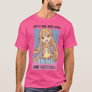 Camiseta Otaku Anime Chica Sólo Un Chica Que Ama A Anime Y