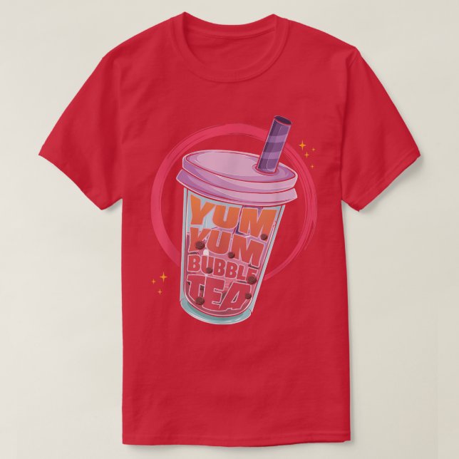 Camiseta Otaku Boba Bubble Tea Lover Yum Yum Bubble Tea (Diseño del anverso)