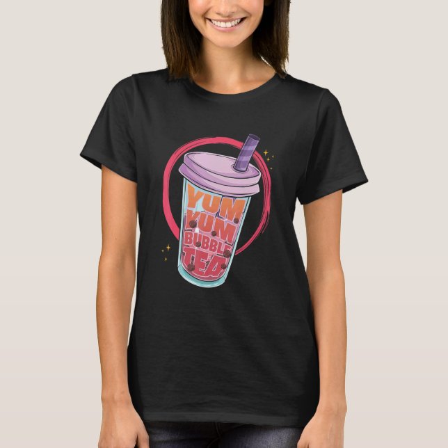 Camiseta Otaku Boba Bubble Tea Yum Bubble Tea (Anverso)