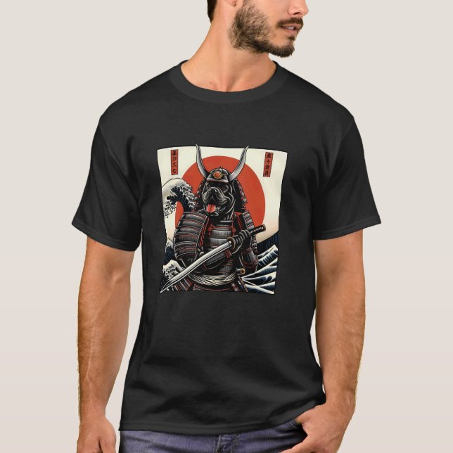 Camiseta Otaku Cane Corso perro Samurái (Anverso)