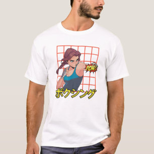 Camiseta Otaku - Chica de boxeo animado - Manga japonesa