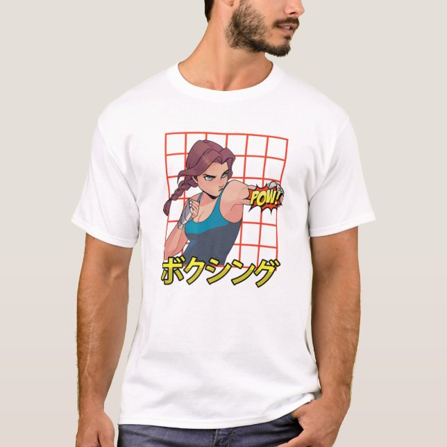 Camiseta Otaku - Chica de boxeo animado - Manga japonesa (Anverso)