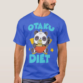 Camiseta Otaku Diet Funny Cute Kawaii Panda Bear Anime Rame