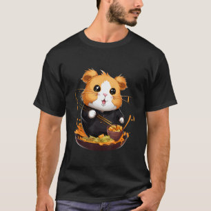 Camiseta Otaku Hamster come comida japonesa fideos de Ramen