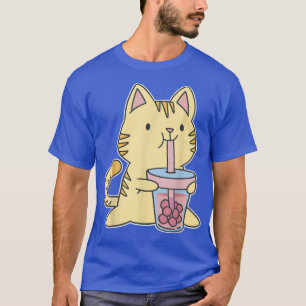 Camiseta Otaku Harajuku Neko Anime: Gato de té Boba Japón d