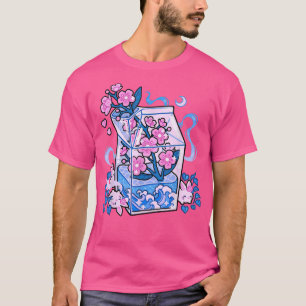 Camiseta Otaku japonés elegante bebida estética de leche Ja