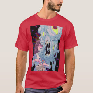 Camiseta Otaku japonés estético Chica aterrador de horror a