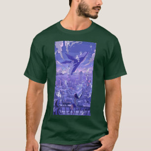 Camiseta Otaku japonés estético Chica de Anime Lofi retro 9
