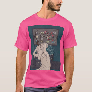 Camiseta Otaku japonés estético Chica de Anime Lofi retro 9