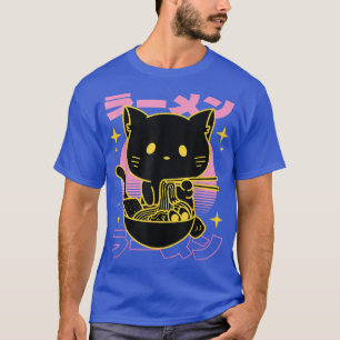 Camiseta Otaku Noodles Neko Kawaii Anime Cat Ramen