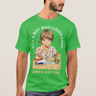 Camiseta Otaku Ramen Sketching Anime
